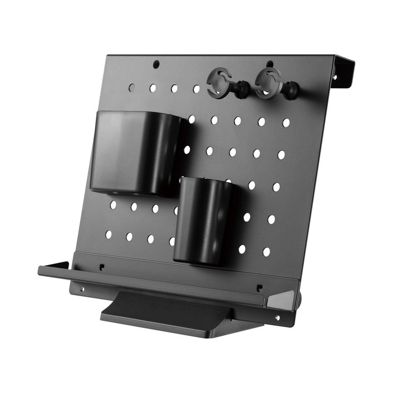 Gadgeton Customizable Desk Organizer, Pegboard With Stationery Container For Gaming And Office Use, Black