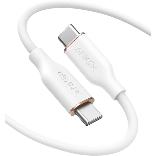 Anker PowerLine III Flow USB-C to USB-C 100W Cable (0.9m/3ft) , White