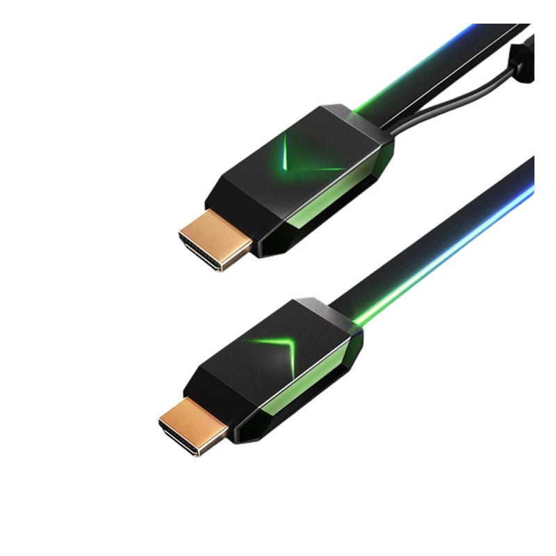 VIVIFY ARQUUS W73ø Razer Chroma Enabled 4K HDMI 2.0 Fiber Optics RGB Light up Gaming HDMI To HDMI Cable 2.7M - Black