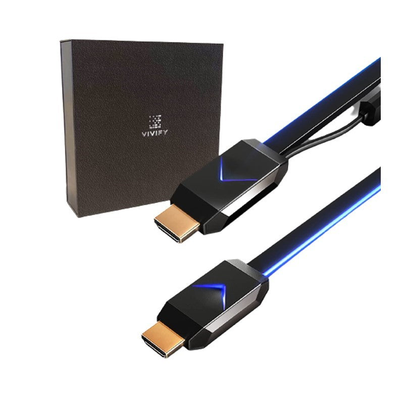 VIVIFY ARQUUS W73 4K HDMI 2.0 Fiber Optics RGB Light up Gaming HDMI To HDMI Cable 4.5M - Black