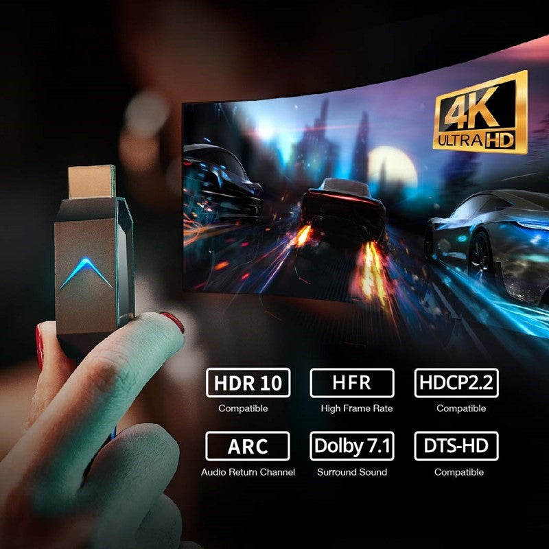 VIVIFY ARQUUS W73 4K HDMI 2.0 Fiber Optics RGB Light up Gaming HDMI To HDMI Cable 4.5M - Black