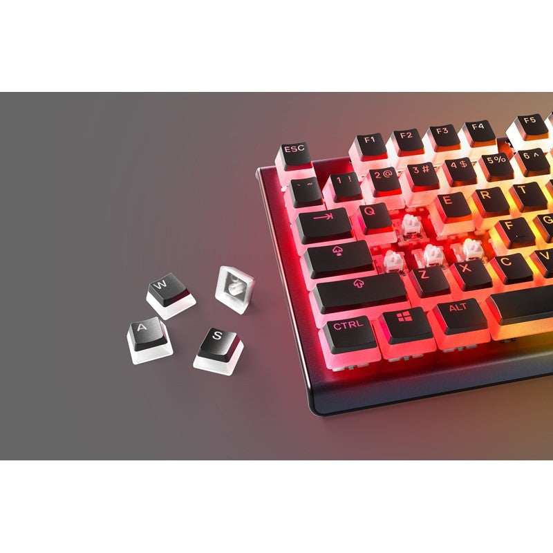 SteelSeries Prism Caps Universal Double Shot PBT Keycaps For Mechanical Gaming Keyboard - Black US