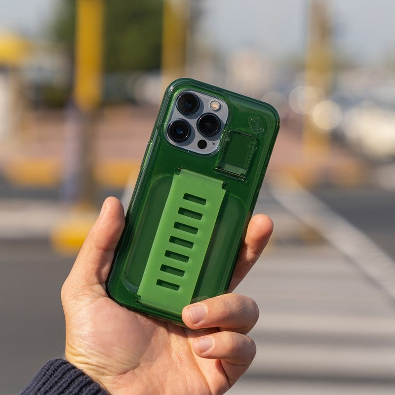 Grip2u Boost Case with Kickstand for iPhone 13 (Olive)