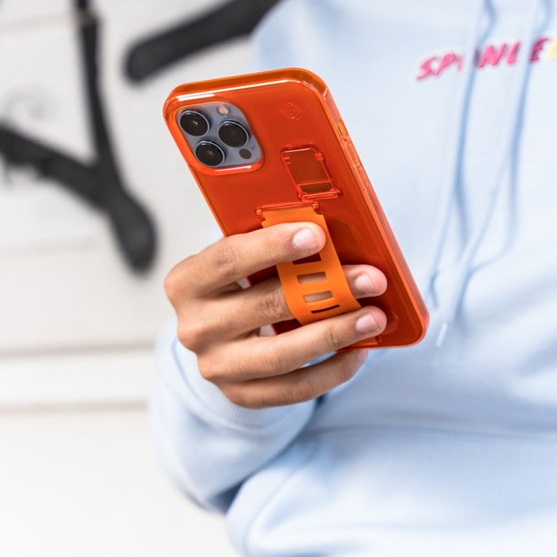 Grip2u Boost Case with Kickstand for iPhone 13 (Orange)