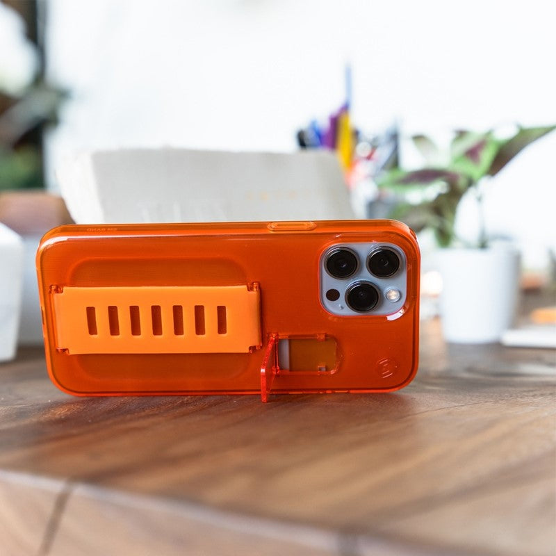 Grip2u Boost Case with Kickstand for iPhone 13 (Orange)
