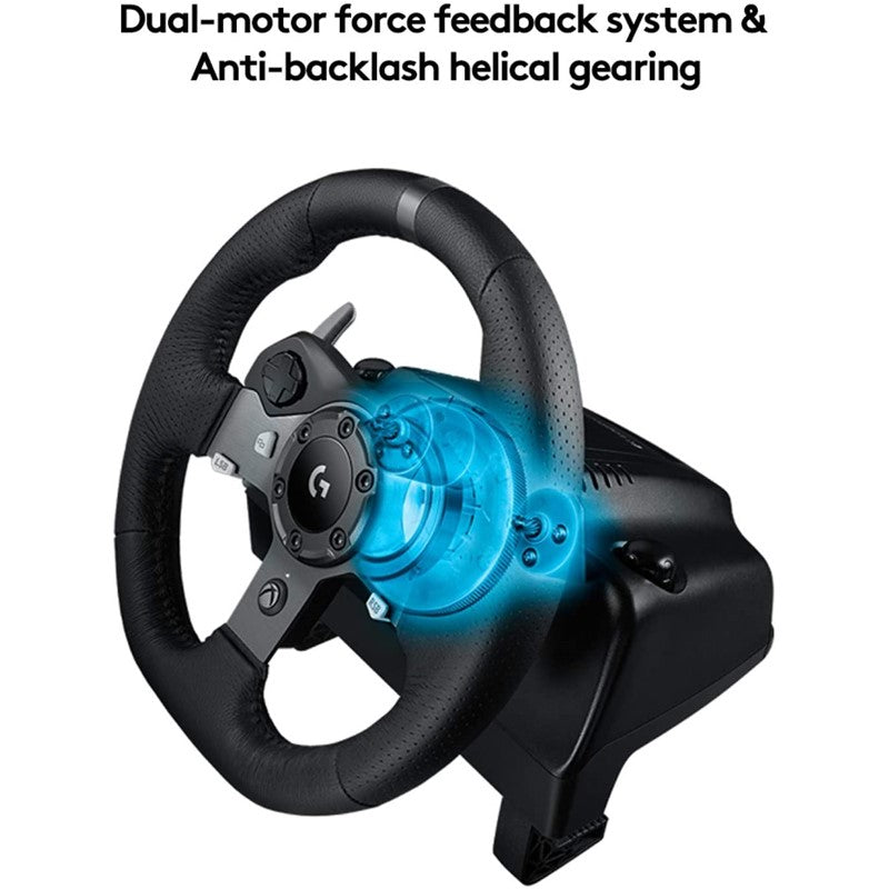 Logitech G920 Driving Force Racing Wheel for Xbox One and PC - Black - Open Box