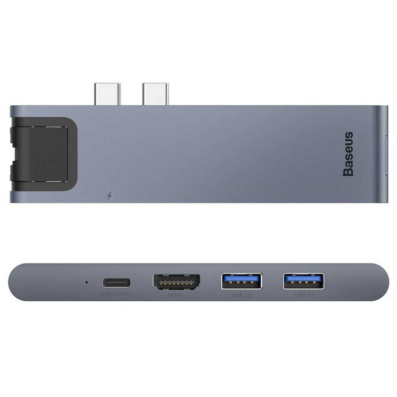 Baseus Thunderbolt C+Pro Seven-In-One Smart Hub Docking Station Grey