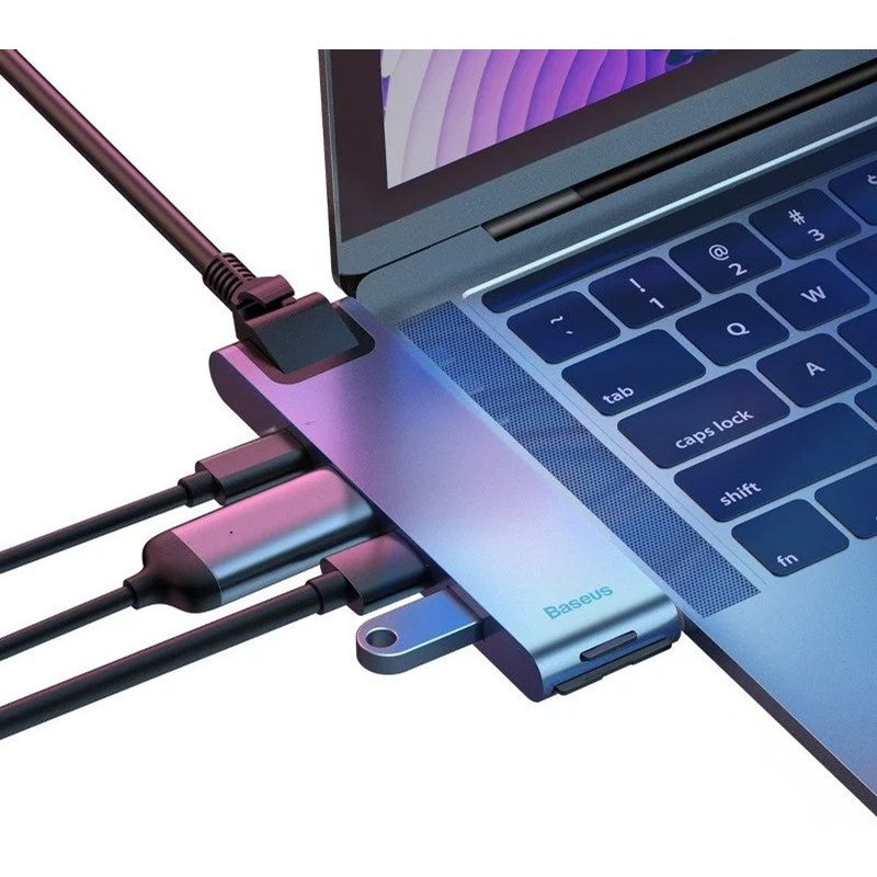 Baseus Thunderbolt C+Pro Seven-In-One Smart Hub Docking Station Grey