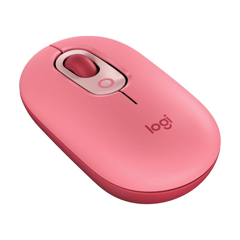 Logitech POP with Emoji Wireless/Bluetooth Mouse-Pink