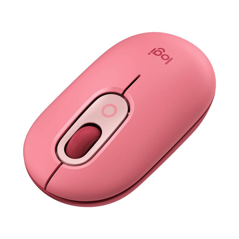 Logitech POP with Emoji Wireless/Bluetooth Mouse-Pink