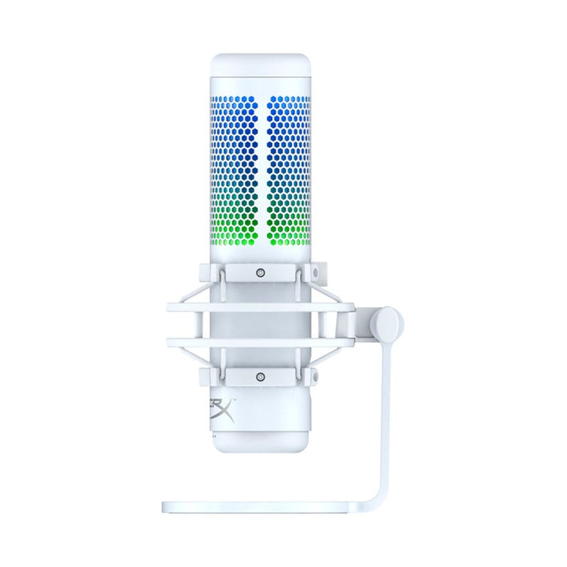 HyperX QuadCast S RGB USB Condenser Standalone Gaming Microphone for PC, PS5, PS4 & Mac - White