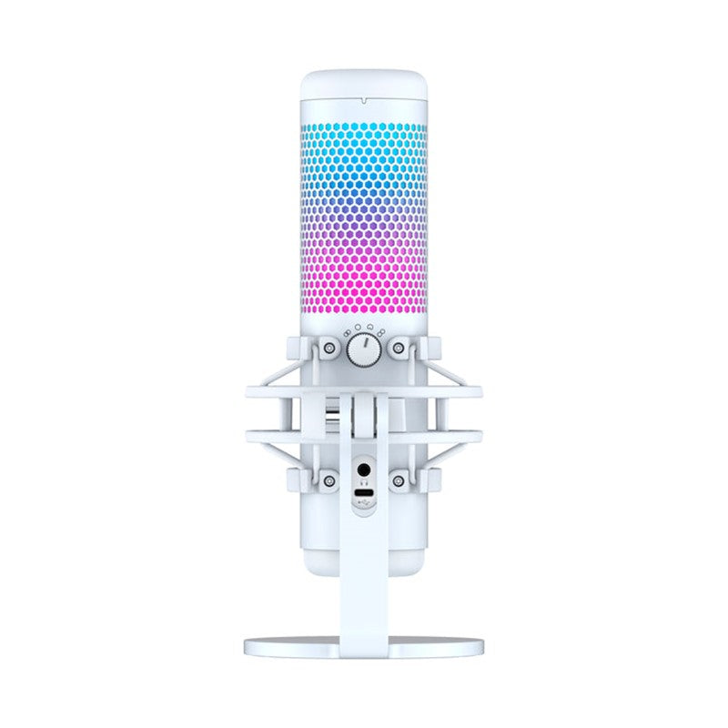 HyperX QuadCast S RGB USB Condenser Standalone Gaming Microphone for PC, PS5, PS4 & Mac - White