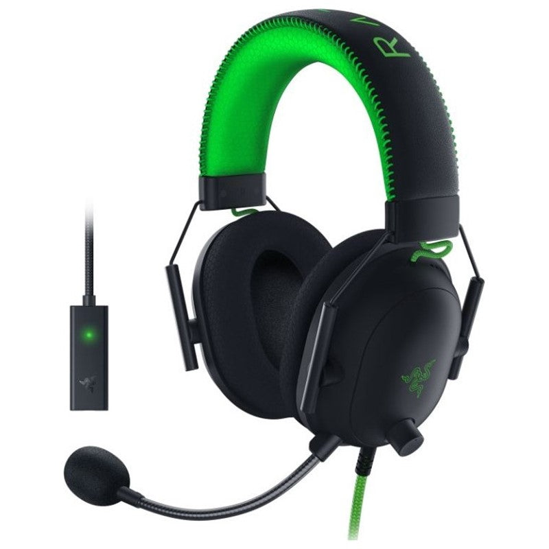 Razer Blackshark V2 Special Edition Multi-Platform Wired Gaming Headset - Black/Green