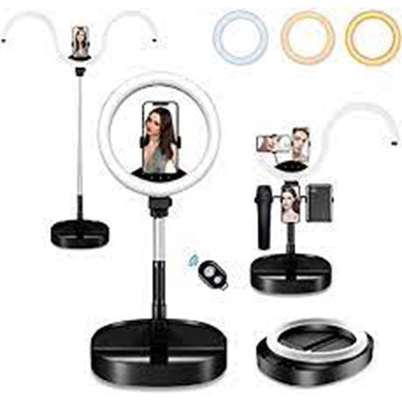 3 In 1 Multifunctional Folding DIY LED Splicing Half Selfie Ring Light, Room Decoration - Black USB Powered With Tripod & Phone Holder For Entertainment, Gaming