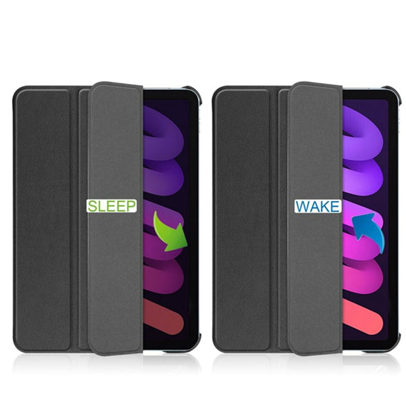 Smart Book Case with Stand For iPad Mini 6 - Red
