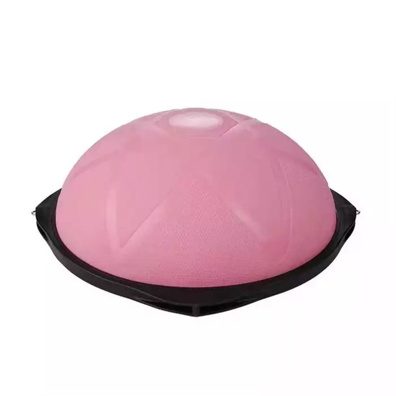 Thickening Wave Speed Ball Semicircle Balance Ball Yoga Pilates Home Training Fitness Yoga Studio Massage Explosion-Proof - Pink