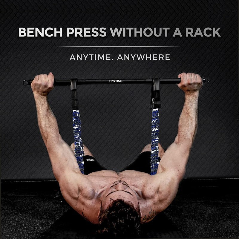 Bench Press Chest Push Artifact Barbell Push-Up Bracket Chest Muscle Training Home Fitness Equipment  Elastic Belt
