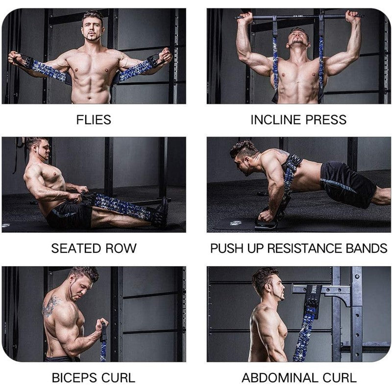 Bench Press Chest Push Artifact Barbell Push-Up Bracket Chest Muscle Training Home Fitness Equipment  Elastic Belt