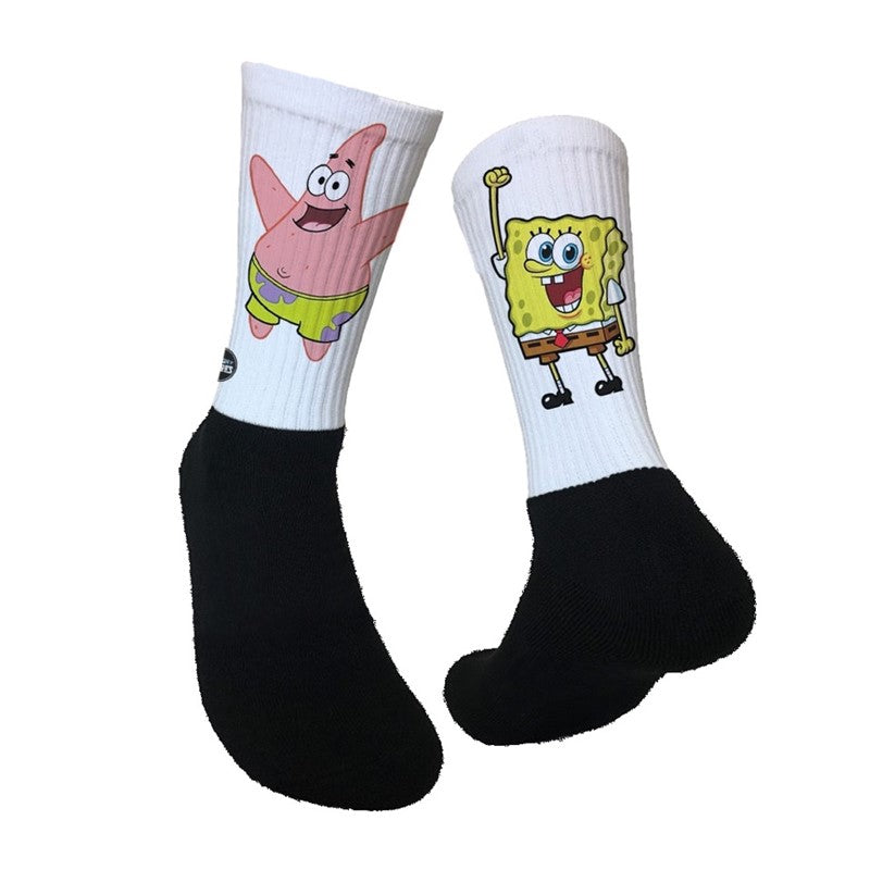 Lurk in Shrubs Socks SpongeBob Bob & Patrick - M