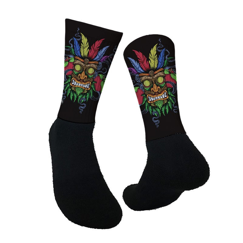 Lurk in Shrubs Socks Crash Bandicoot - Aku Aku - M