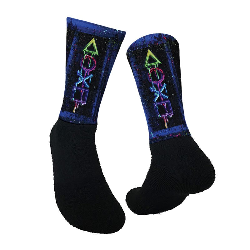 Lurk in Shrubs Socks Playstation Button - S