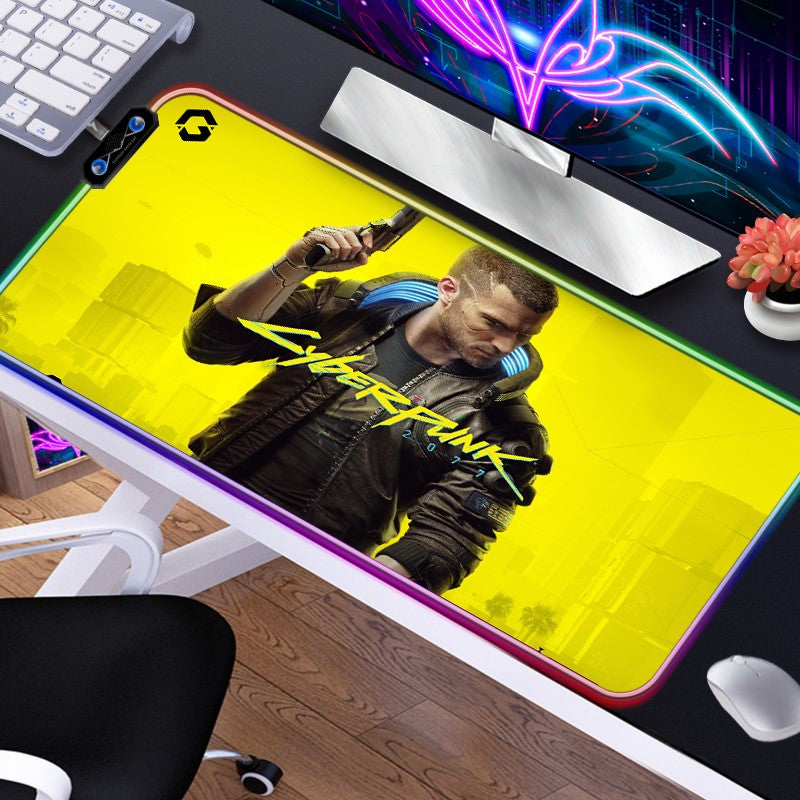 GAMEON Gaming Mousepad With RGB Lighting (900x400x3mm) - Cyberpunk 2077 Edition