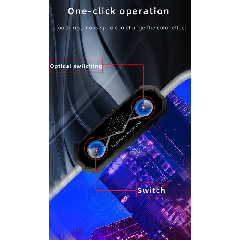 GAMEON Gaming Mousepad With RGB Lighting (900x400x3mm) - Cyberpunk 2077 Edition