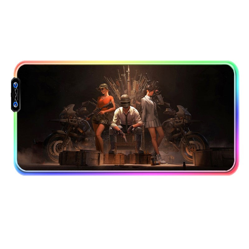 GAMEON Gaming Mousepad With RGB Lighting (900x400x3mm) - PUBG Theme Edition