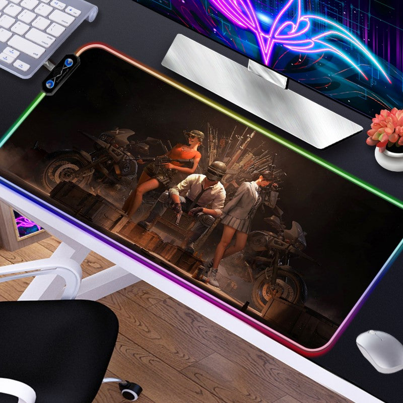GAMEON Gaming Mousepad With RGB Lighting (900x400x3mm) - PUBG Theme Edition