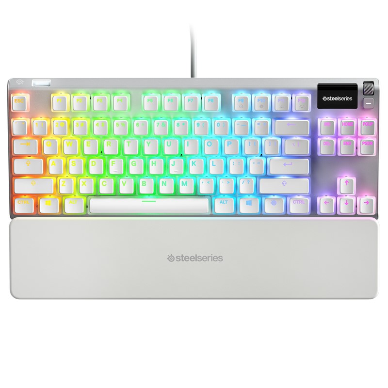 Steel Series Apex 7 TKL Ghost RGB Mechanical Gaming Keyboard US (Red Switch) - White