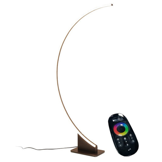 RGB LED Arc Corner Light, Floor Lamp (145 cm) With Remote Control For Living Room, Bedroom And Office - Black