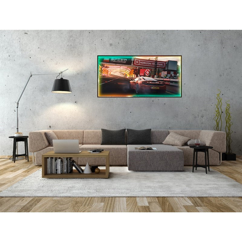 RGB LED Wall Painting, Poster Frame For Bedroom & Home Decoration - Forza Horizon 4