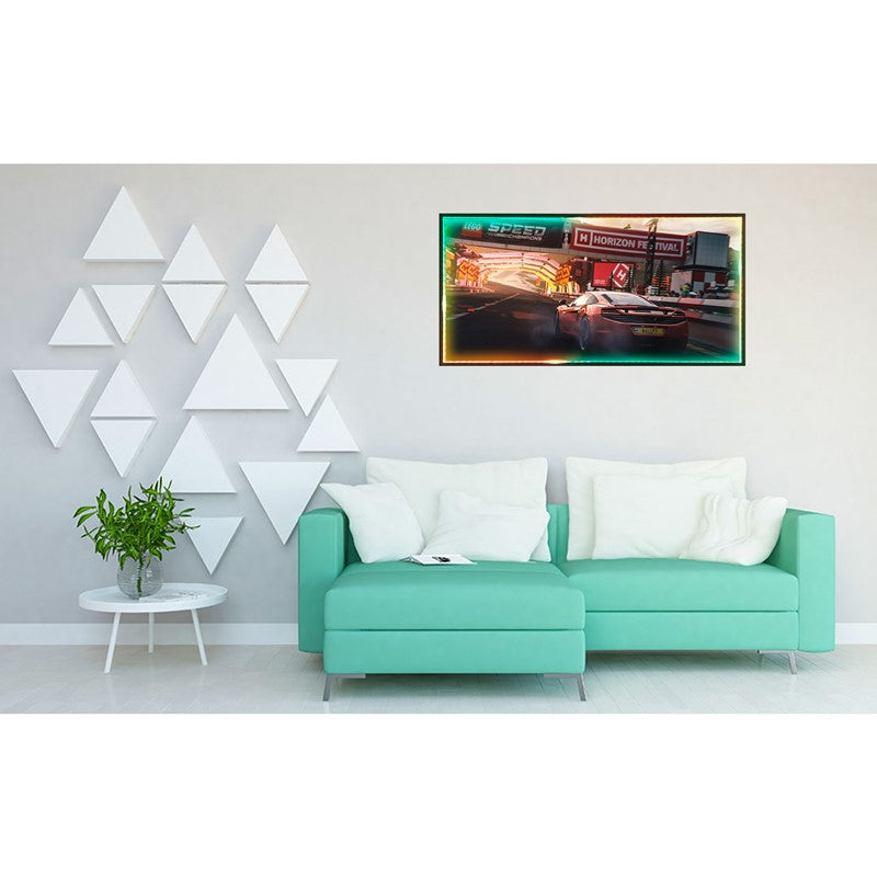 RGB LED Wall Painting, Poster Frame For Bedroom & Home Decoration - Forza Horizon 4