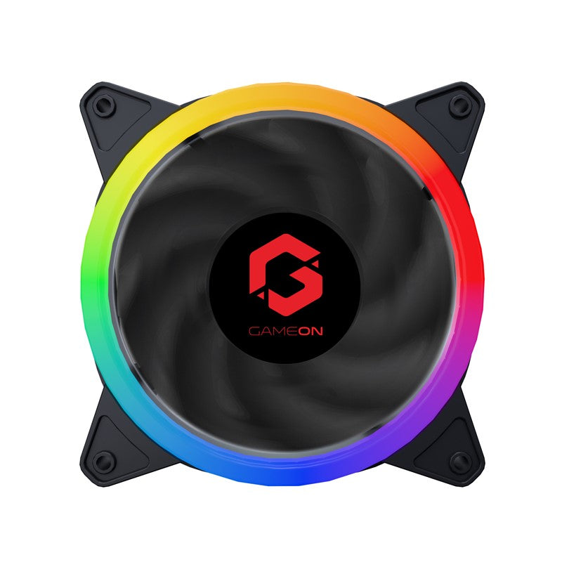 مروحة حافظة جيم أون U-2 Falcon Glaze - سوداء، 3 عبوات (RGB ثابتة مع اتصال Molex 4 PIN)