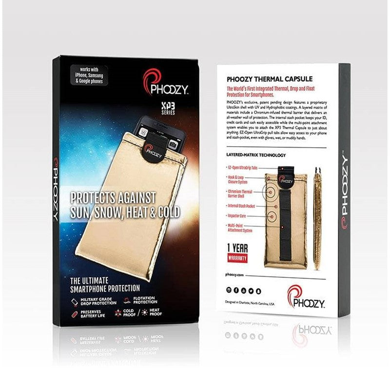 Phoozy XP3 Series Thermal Mobile Phone Case Capsule with Internal Stash Pocket Gold Large (300121)