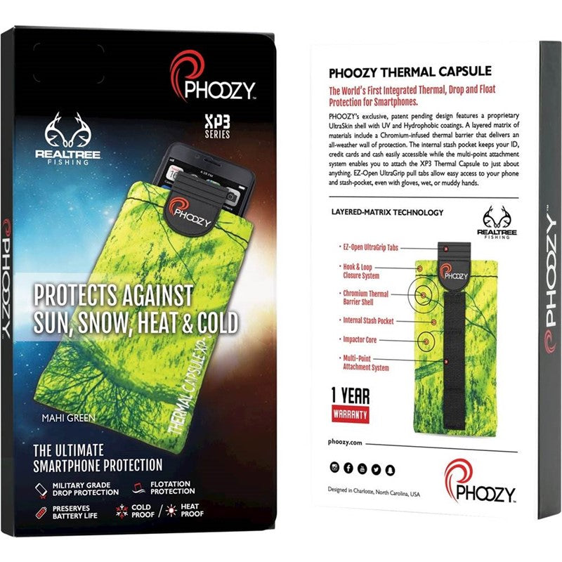 Phoozy XP3 Realtree Fishing Pouch for Most Cell Phones Medium Green (311010)