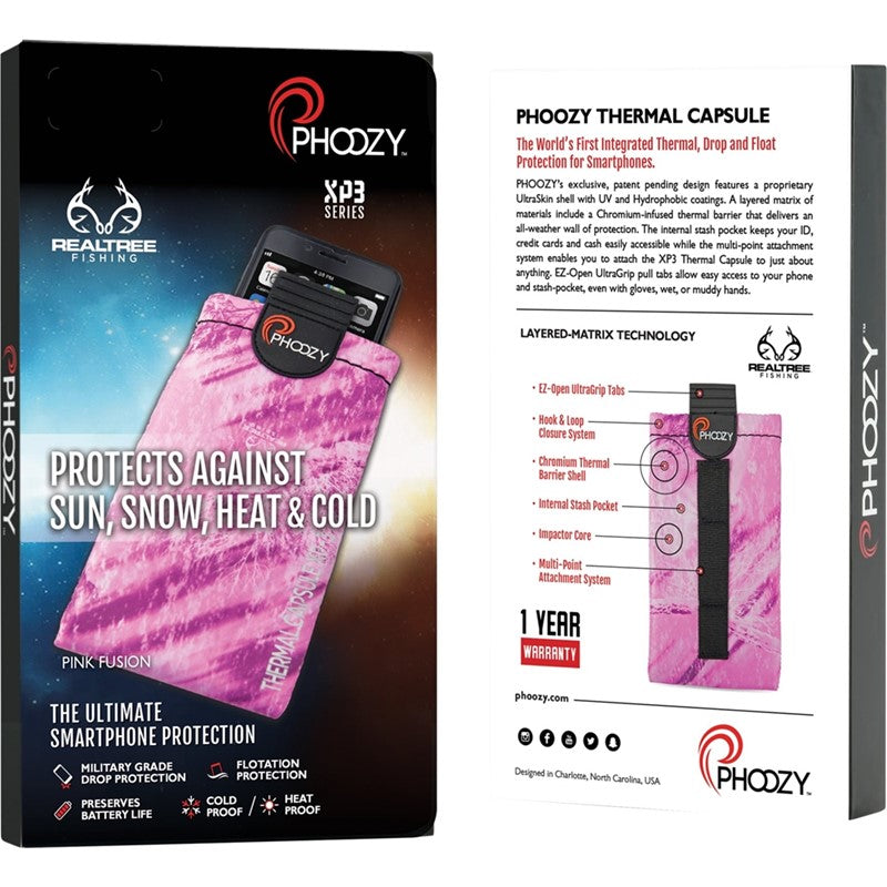 Phoozy XP3 Realtree Fishing Pouch for Most Cell Phones Large Pink (311031)