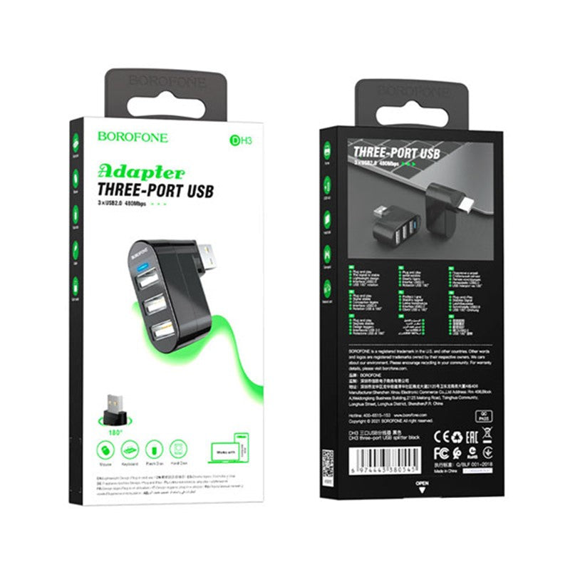 Borofone DH3 3 Power Port Adapter