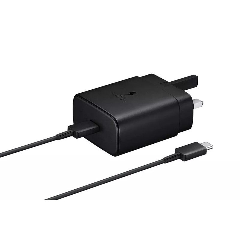 Samsung 45W PD Power Adapter, USB-C to USB-C Cable (5A) Black