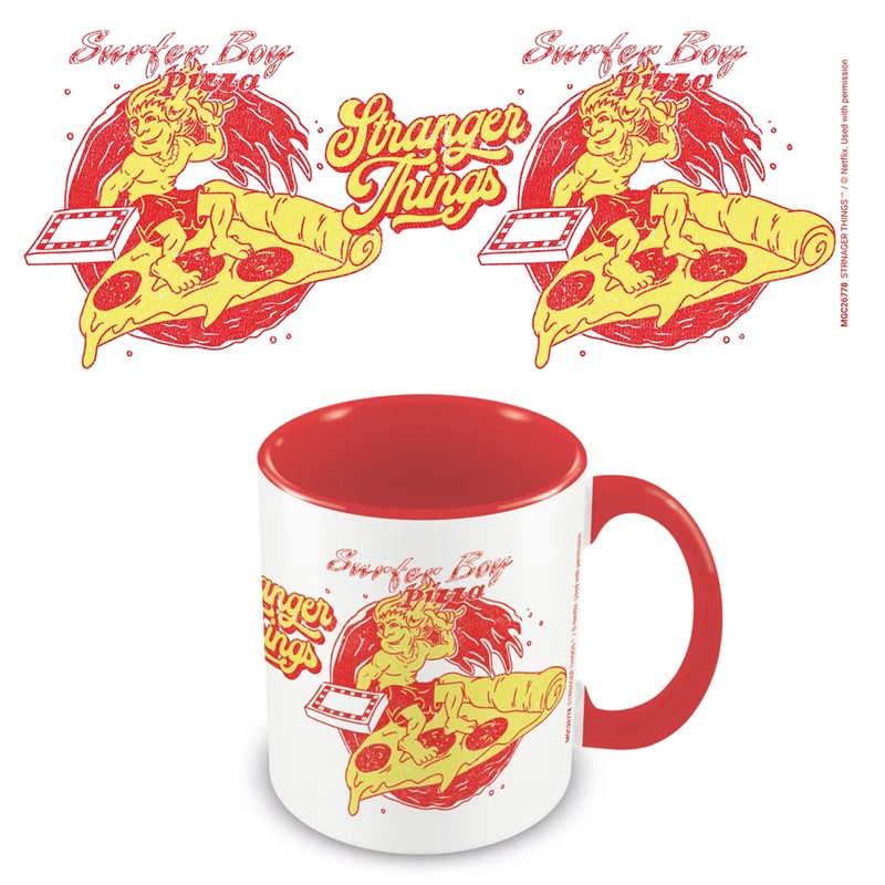 Pyramid Mug Stranger Things 4 - Surfer Boy Pizza Red 11 oz/315 ml