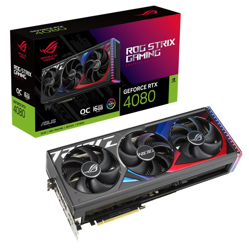 Asus ROG STRIX GeForce RTX 4080 16GB OC Edition GDDR6X RGB Gaming Graphics Card
