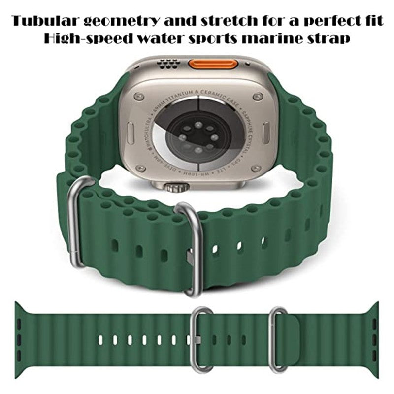 COTEetCI Ocean Band Apple Watch Band 49mm 45mm 44mm 42mm , Adjustable Sport Band for Apple Watch Ultra and Watch Series 8 7 6 5 4 3 2 1 SE