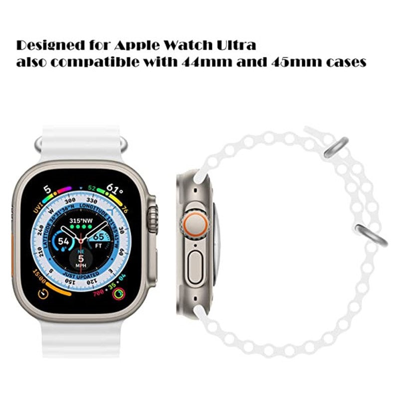 COTEetCI Ocean Band Apple Watch Band 49mm 45mm 44mm 42mm , Adjustable Sport Band for Apple Watch Ultra and Watch Series 8 7 6 5 4 3 2 1 SE