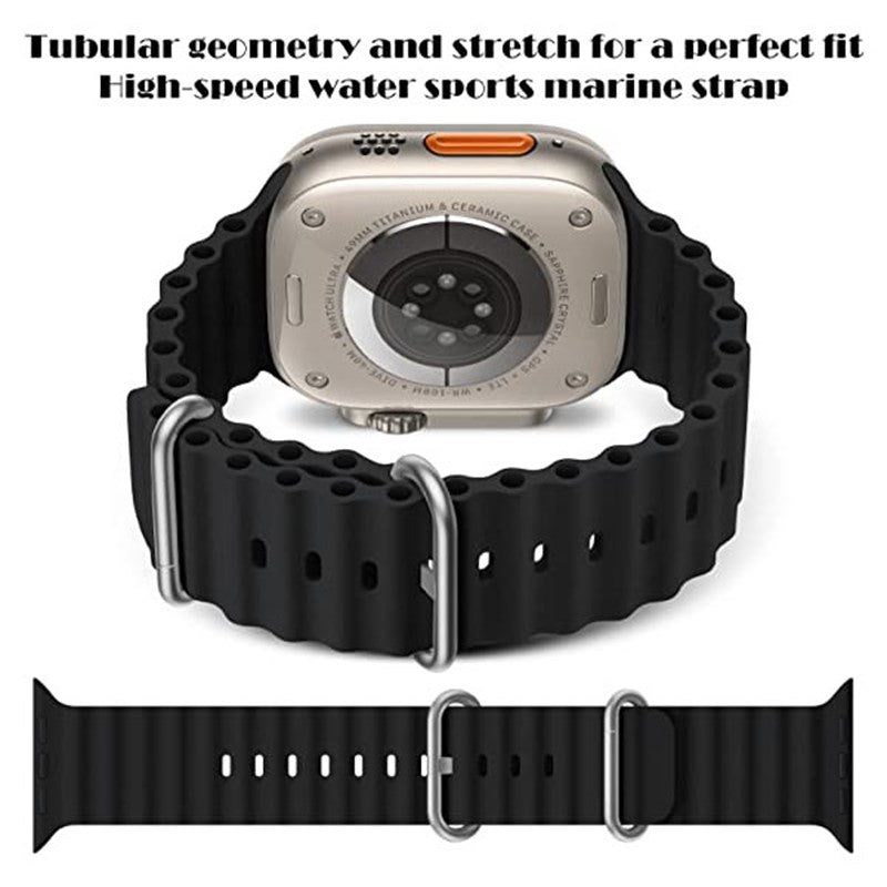 COTEetCI Ocean Band Apple Watch Band 49mm 45mm 44mm 42mm , Adjustable Sport Band for Apple Watch Ultra and Watch Series 8 7 6 5 4 3 2 1 SE