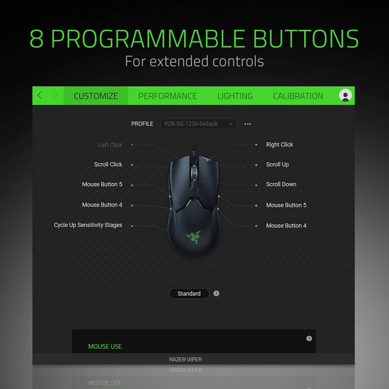 Razer Viper Ultralight Ambidextrous 16,000 DPI Wired Gaming Mouse - Open Box