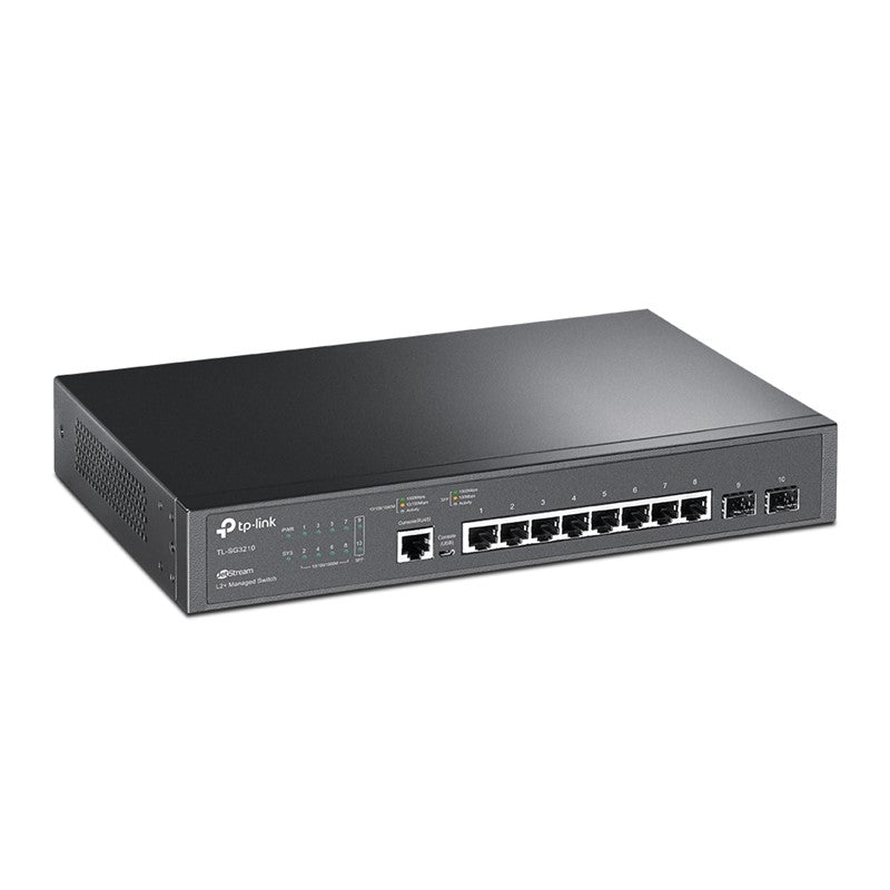 TP-Link TL-SG3210 JetStream 8-Port Gigabit L2 + Managed Switch With 2 SFP Slots