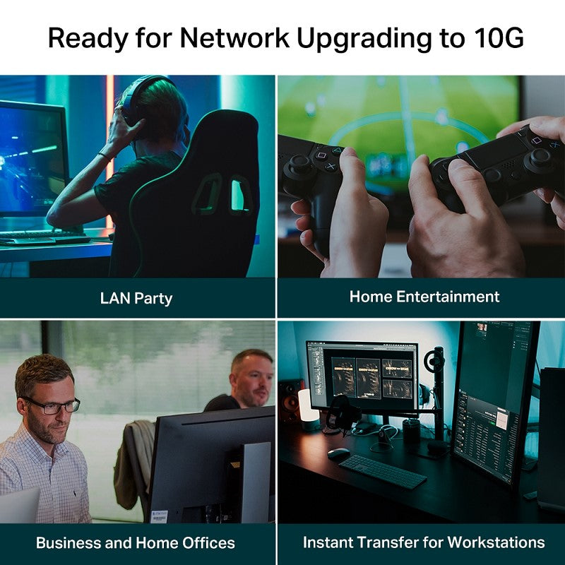 TP-Link TL-SX105 5-Port 10G Multi-Gigabit Desktop Switch