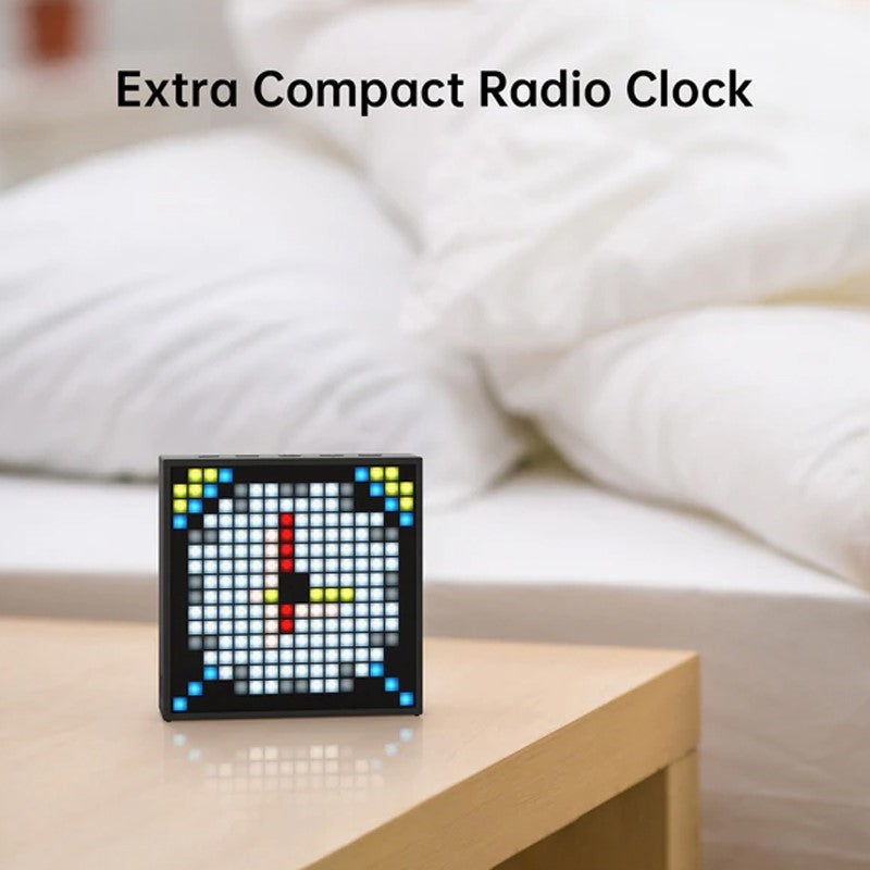 Divoom Timebox Evo Pixel Art Bluetooth Speaker With 16x16 LED Animation Display, App Control & Bedside Alarm Clock - Black