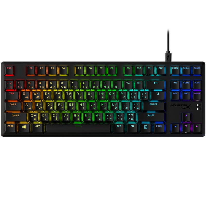 HyperX Alloy Origins Core PBT Wired RGB Mechanical Gaming Keyboard (Linear Red Switch) - Black (Arabic Layout)