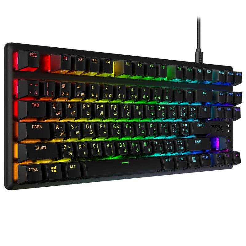 HyperX Alloy Origins Core PBT Wired RGB Mechanical Gaming Keyboard (Linear Red Switch) - Black (Arabic Layout)